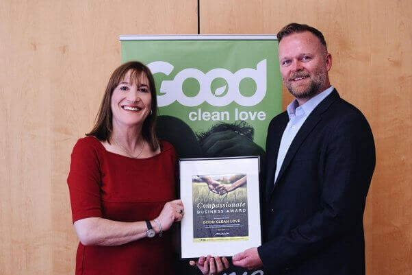 good clean love compassionate business award from peta, peta international science consortium 5 year anniversary, pisc prize, non-animal testing