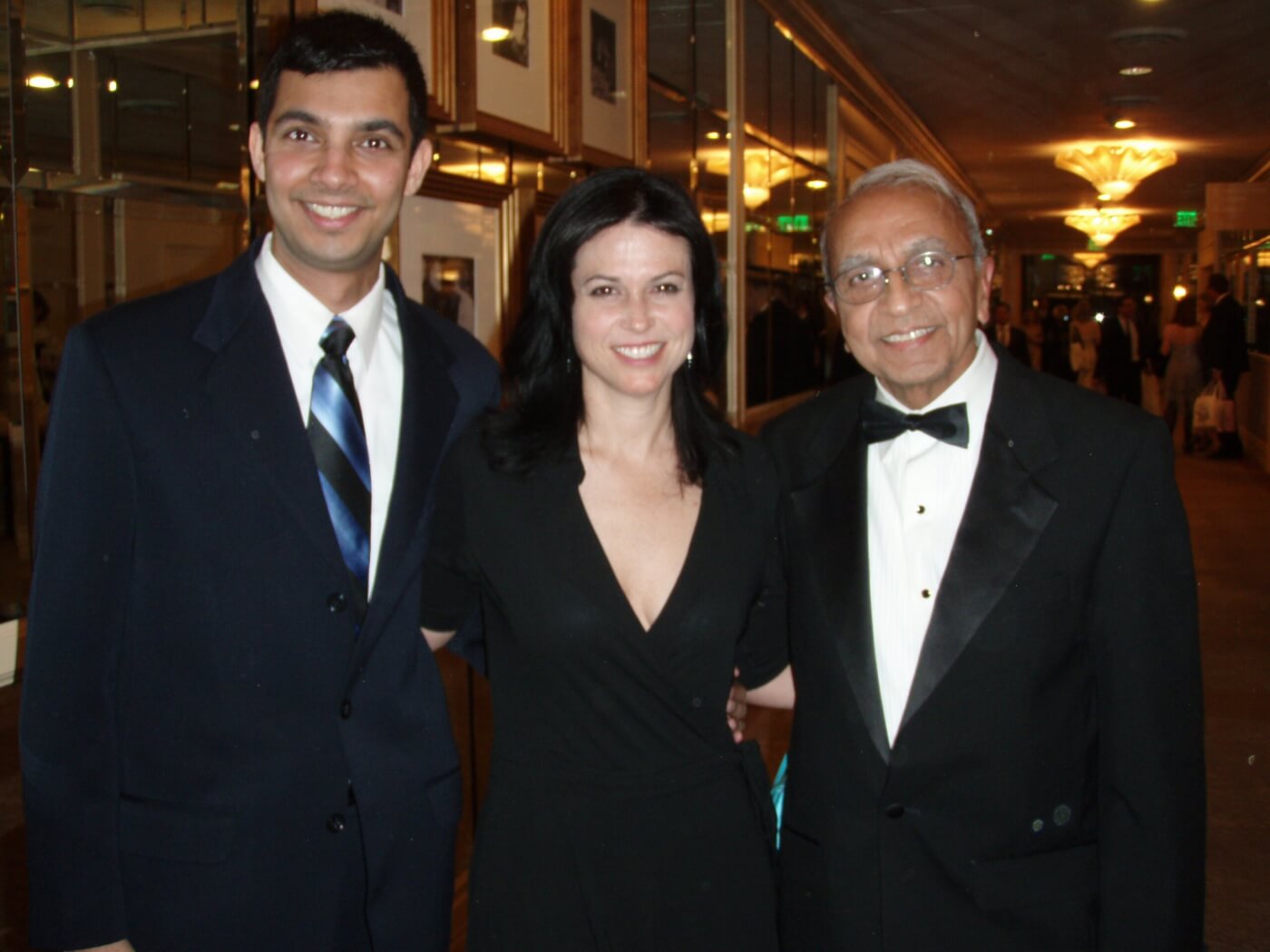 Syed at an animal rights event in Los Angeles with PETA’s Lisa Lange and his nephew, Wamiq Jawaid.